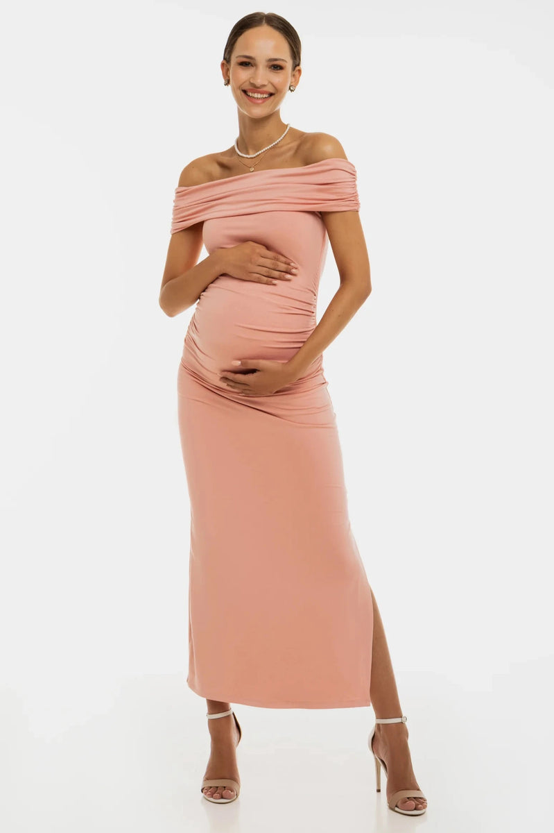 AYMENII Elegante vrouwen zwangerschapsjurk met sjerpriem, lange mouwen AYMENII Elegante vrouwen zwangerschapsjurk met sjerpriem, lange mouwen