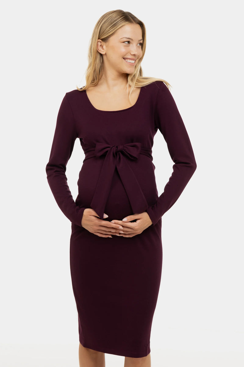 Elegante zwangerschapsjurk met strikceintuur - Ponte di Roma – Bordeaux