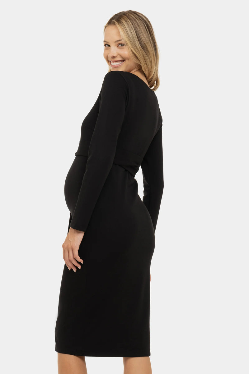MAMALICIOUS Zwangerschapsjurk Tine Met Contrastbies En Ceintuur Zwart Zwart 5714924959270 MAMALICIOUS Zwangerschapsjurk Tine Met Contrastbies En Ceintuur Zwart Zwart 5714924959270