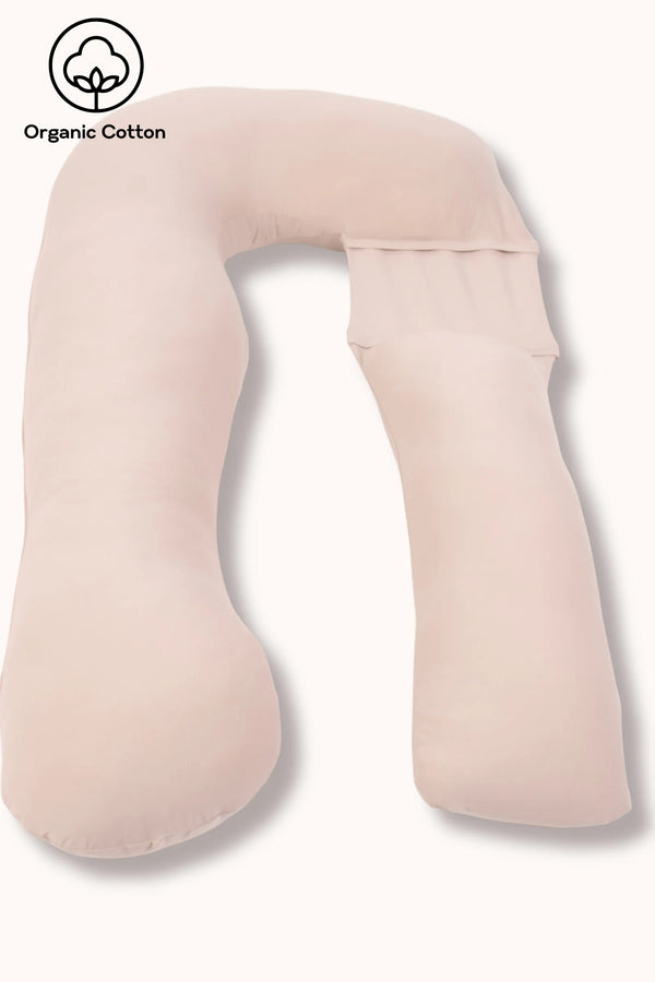 MamaToBe® Zwangerschapskussen 3-in-1 met voedingsfunctie - biologisch katoen - sand