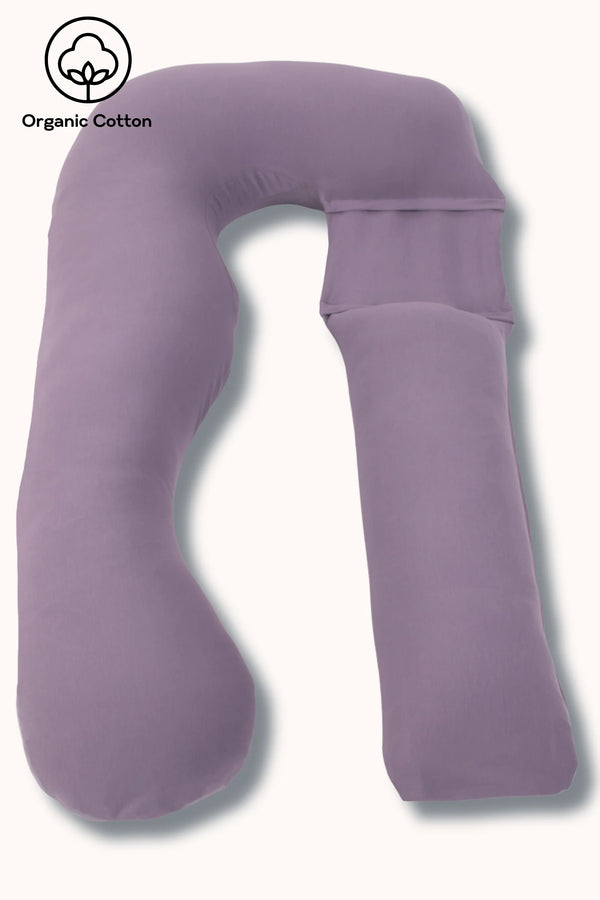 MamaToBe® Zwangerschapskussen 3-in-1 met voedingsfunctie - biologisch katoen - lila