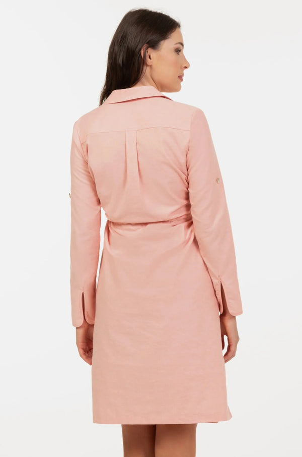 Zwangerschaps- en voedingsblousejurk van katoenmix