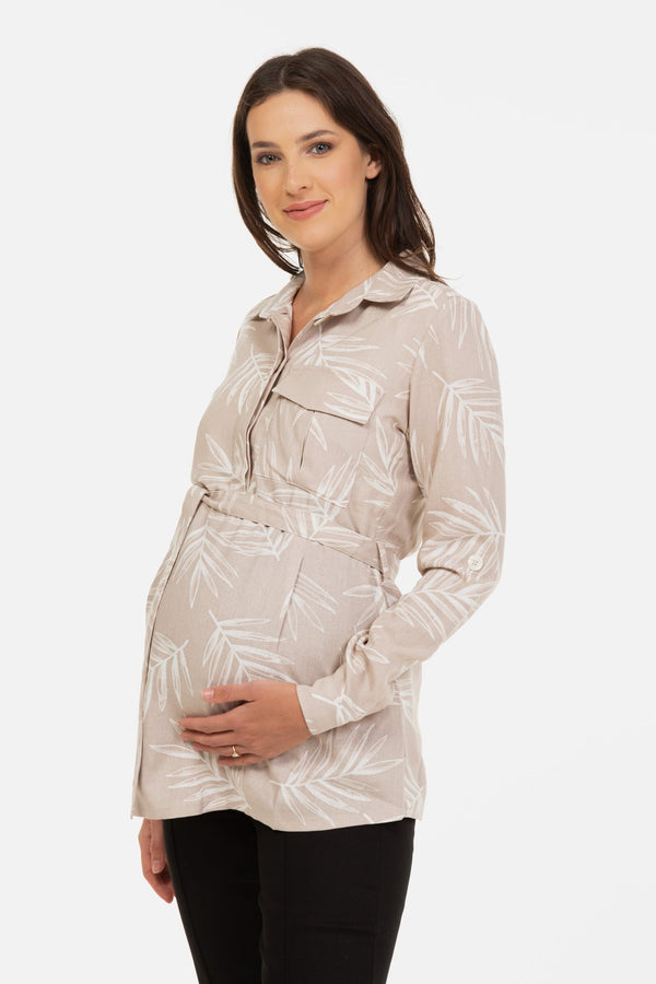 Zwangerschaps- en voedingsblouse met patroon
