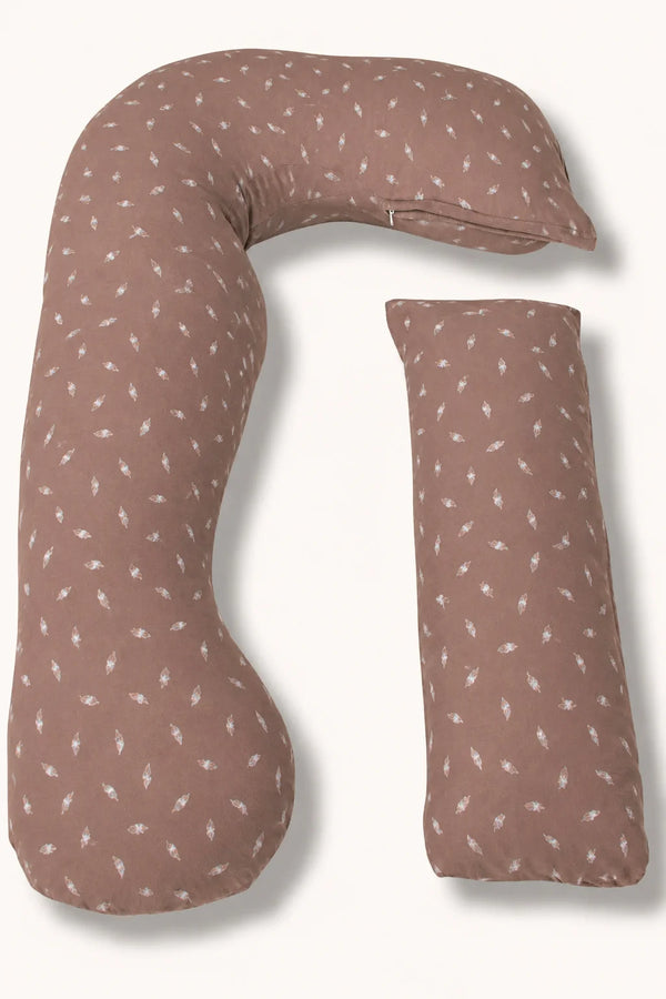 MamaToBe® Katoenen zwangerschapskussen 3-in-1 met voedingsfunctie - Feathers