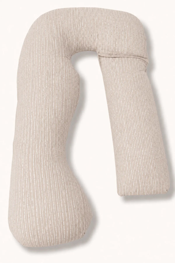 MamaToBe® Zwangerschapskussen 3-in-1 met voedingsfunctie - Beige Gestreept