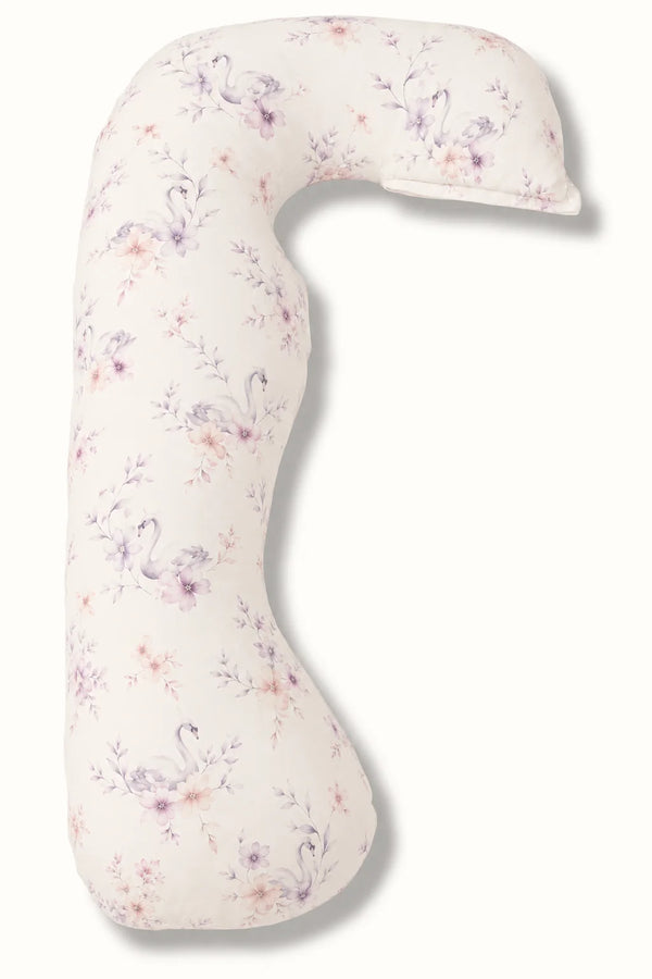 MamaToBe® Zwangerschapskussen 3-in-1 met voedingsfunctie - biologisch katoen - Swans Lilac