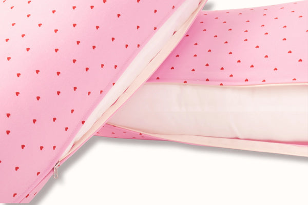 MamaToBe® Katoenen zwangerschapskussen 3-in-1 met voedingsfunctie - Hartjes