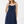 Elegante zwangerschapsjurk met smalle bandjes - blauw