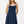 Elegante zwangerschapsjurk met smalle bandjes - blauw