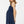 Elegante zwangerschapsjurk met smalle bandjes - blauw