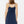 Elegante zwangerschapsjurk met smalle bandjes - blauw