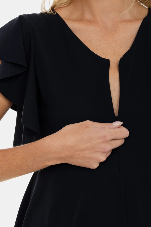 Luchtige zwangerschaps- en voedingsjurk met strepen