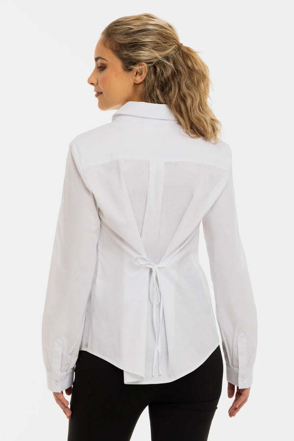 Essential katoenen zwangerschaps- en voedingsshirt – wit