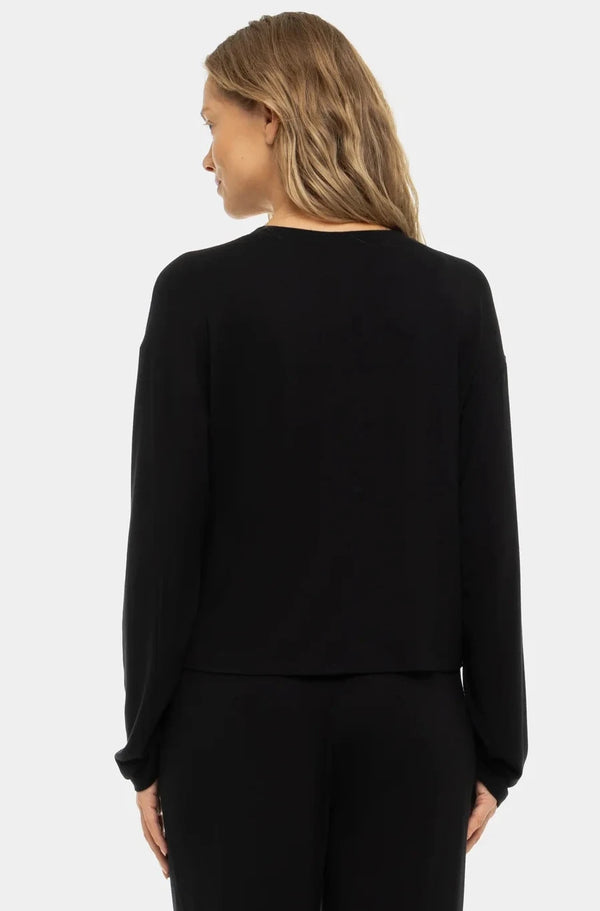 Cropped zwangerschapstop van zachte TENCEL™ modal – zwart