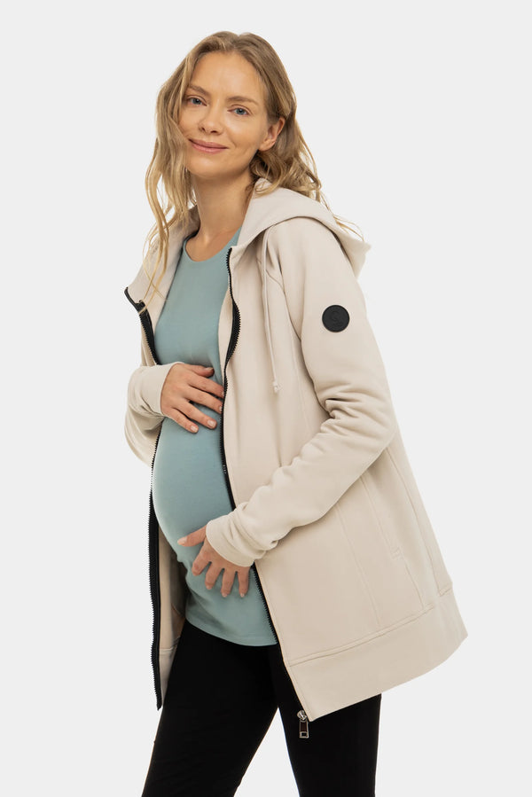 Zwangerschapsblouse met gerimpelde zijkanten - van modal – Saliegroen