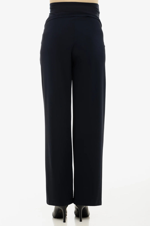 Travel zwangerschapsbroek met plooien - navy