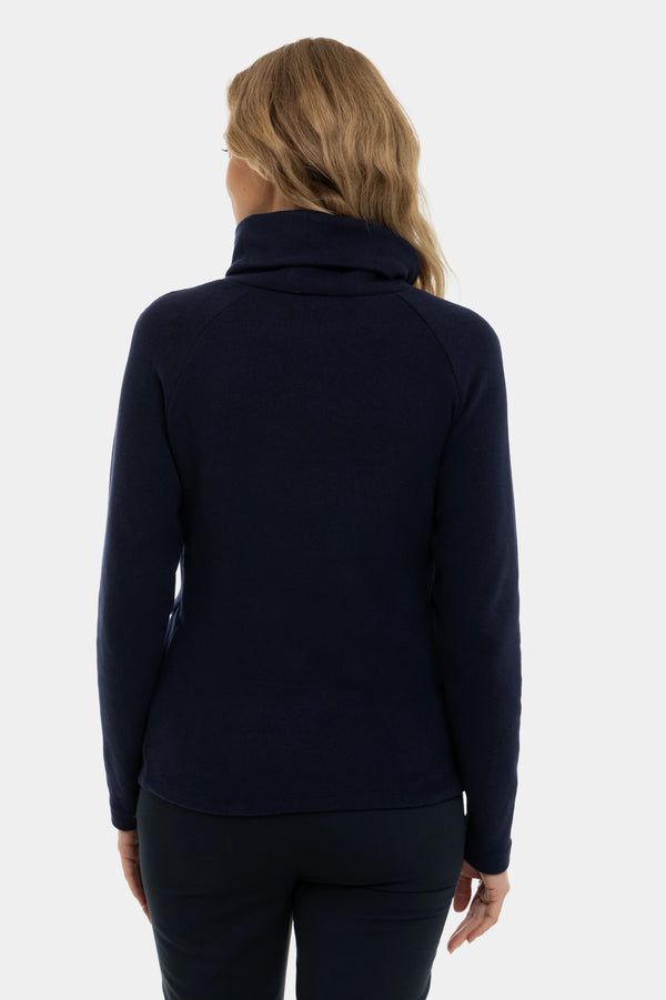 Donkerblauwe gebreide zwangerschaps- en voedingstrui