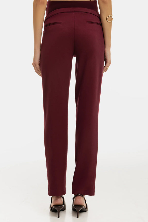 Signature Getailleerde Zwangerschapspantalon - bordeauxrood