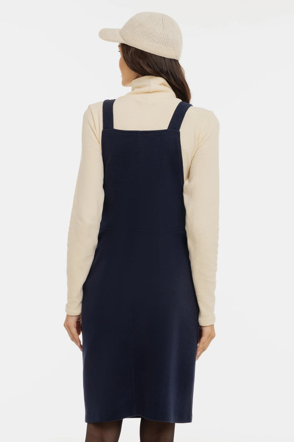 Gebreide zwangerschaps- en voedingstuinjurk - navy