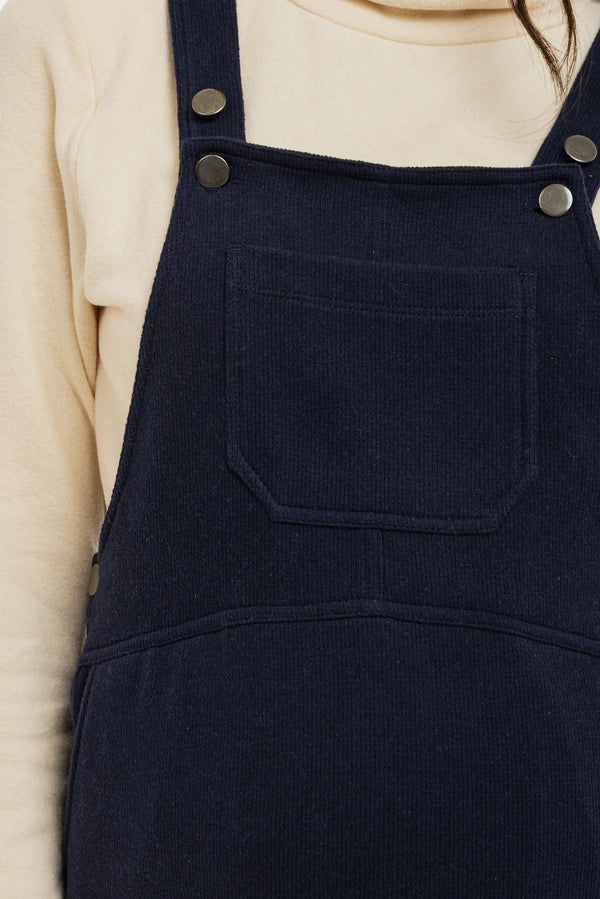 Gebreide zwangerschaps- en voedingstuinjurk - navy