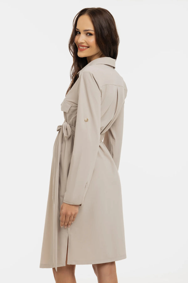 Zwangerschaps- en borstvoedingsblousejurk - sand