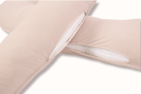 MamaToBe® Zwangerschapskussen 3-in-1 met voedingsfunctie - biologisch katoen - sand