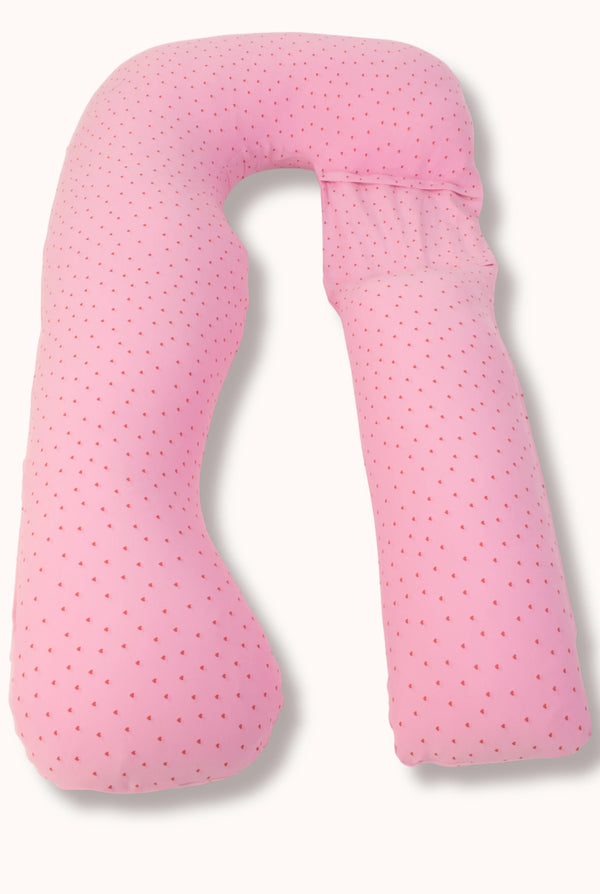 MamaToBe® Katoenen zwangerschapskussen 3-in-1 met voedingsfunctie - Hartjes