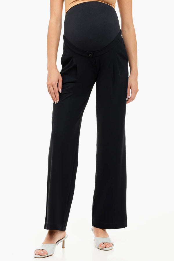 Travel zwangerschapsbroek met plooien - navy