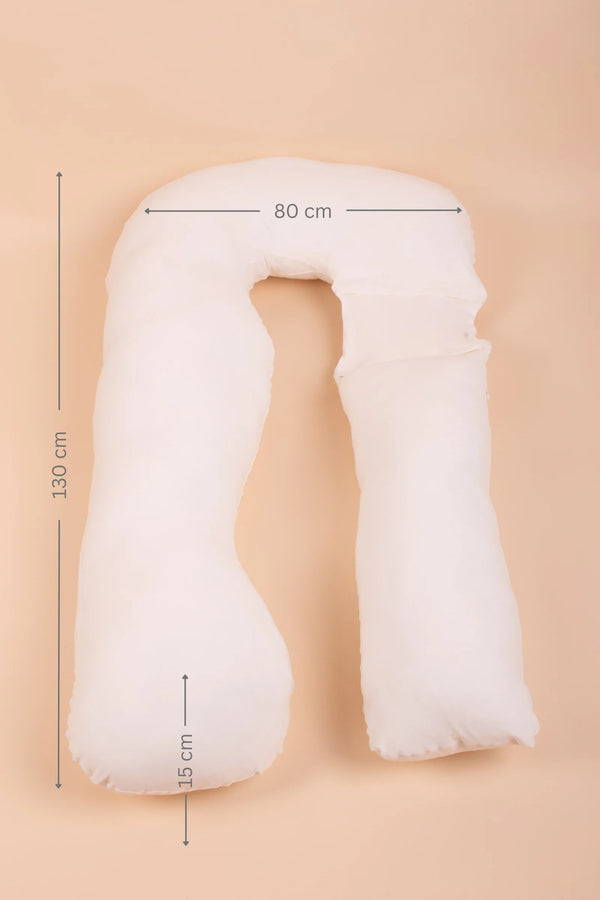 MamaToBe® Zwangerschapskussen 3-in-1 met voedingsfunctie van biologisch katoen – ecru