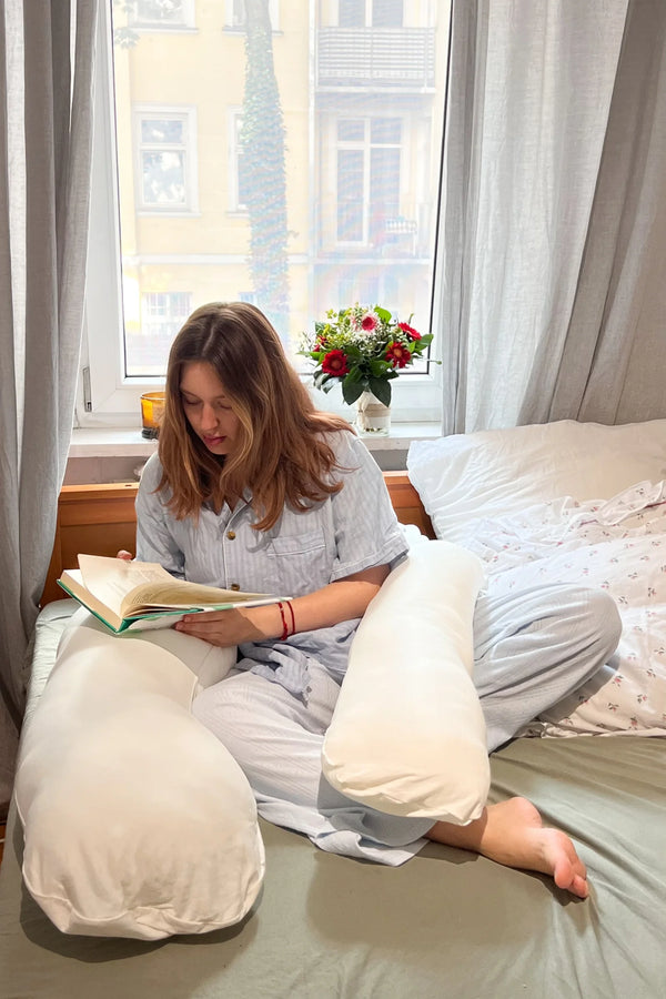 MamaToBe® Zwangerschapskussen 3-in-1 met voedingsfunctie van biologisch katoen – ecru