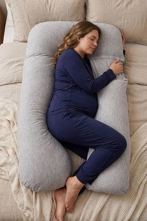 Zwangerschapskussen 3-in-1 met voedingsfunctie - grijs