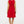 Elegante zwangerschapsjurk met geplooide band - rood