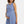 Elegante zwangerschapsjurk met geplooide band - blauw