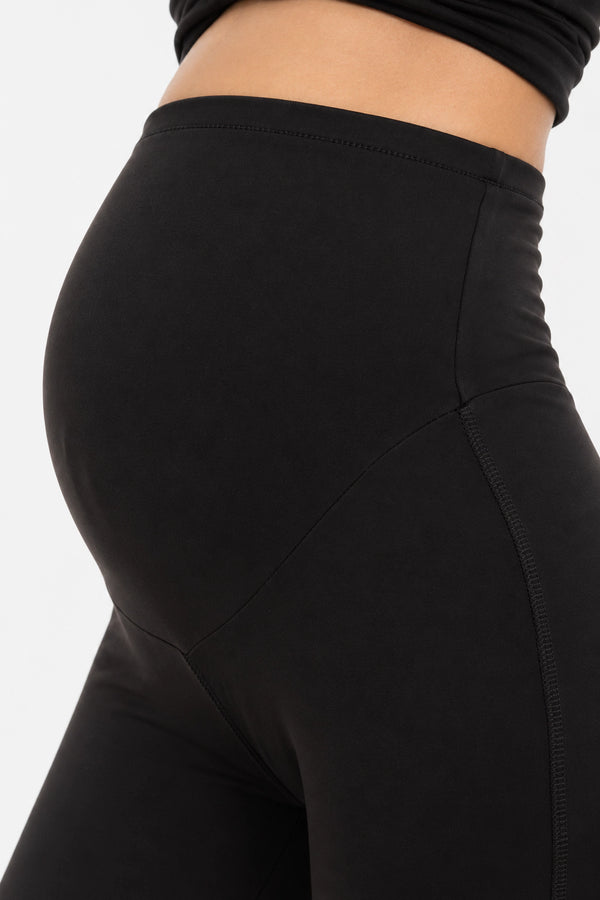 Zwarte flared zwangerschapslegging met hoge taille