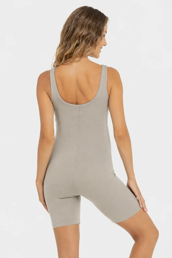 Kort shaping zwangerschapsbodysuit - licht taupe | 100% squatproof