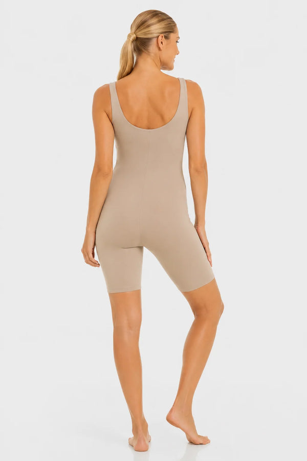 Kort shaping zwangerschapsbodysuit - sand | 100% squatproof