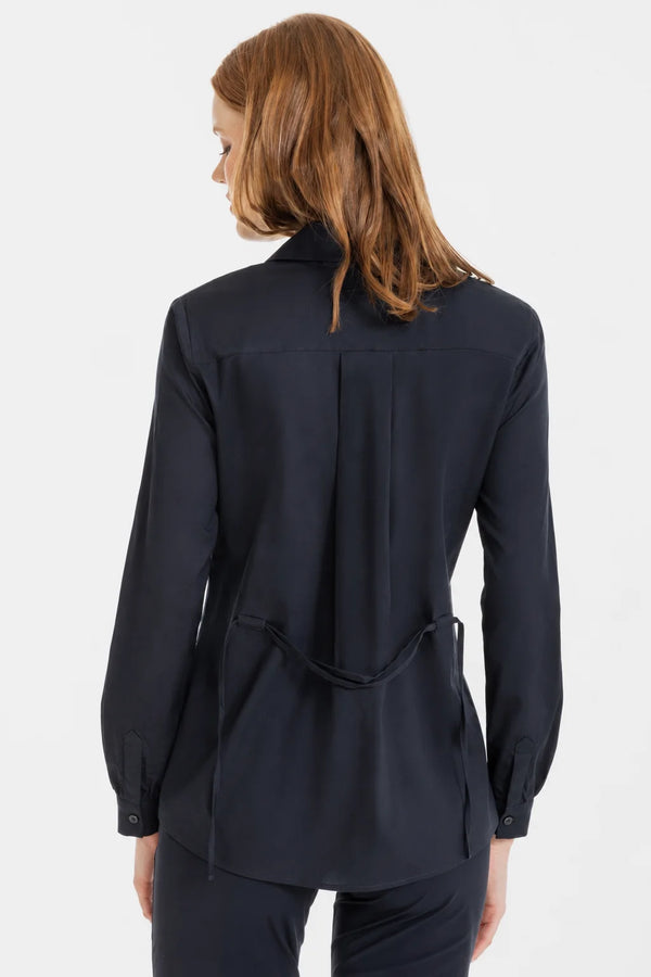 Essential katoenen zwangerschaps- en voedingsshirt - navy