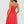Elegante zwangerschapsjurk met smalle bandjes - coral