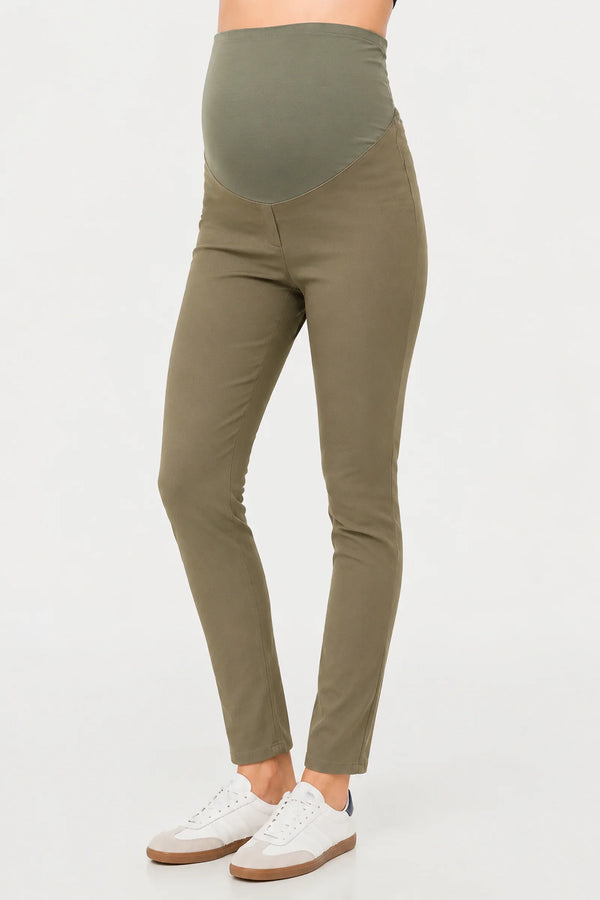 Elastische zwangerschapsbroek - khaki