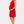 Elegante zwangerschapsjurk met geplooide band - rood