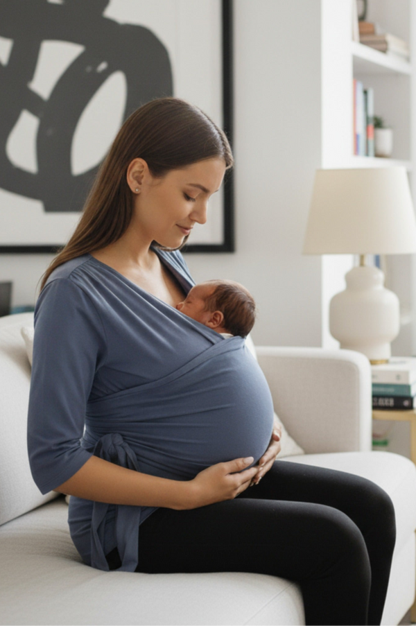 Blouse voor huid-op-huidcontact - poederblauw