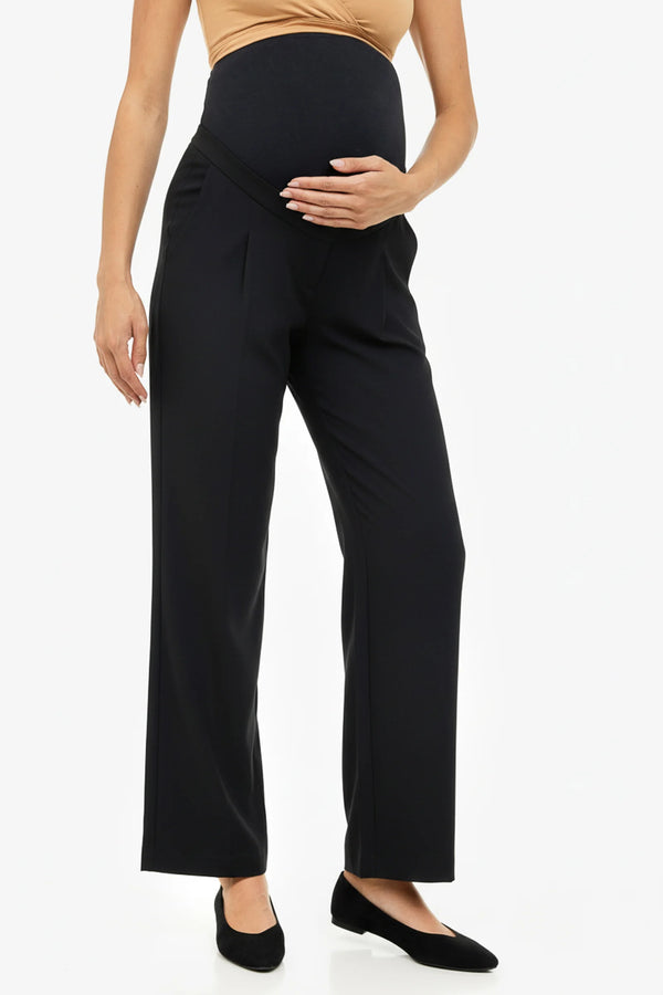 Travel zwangerschapsbroek met plooien - navy