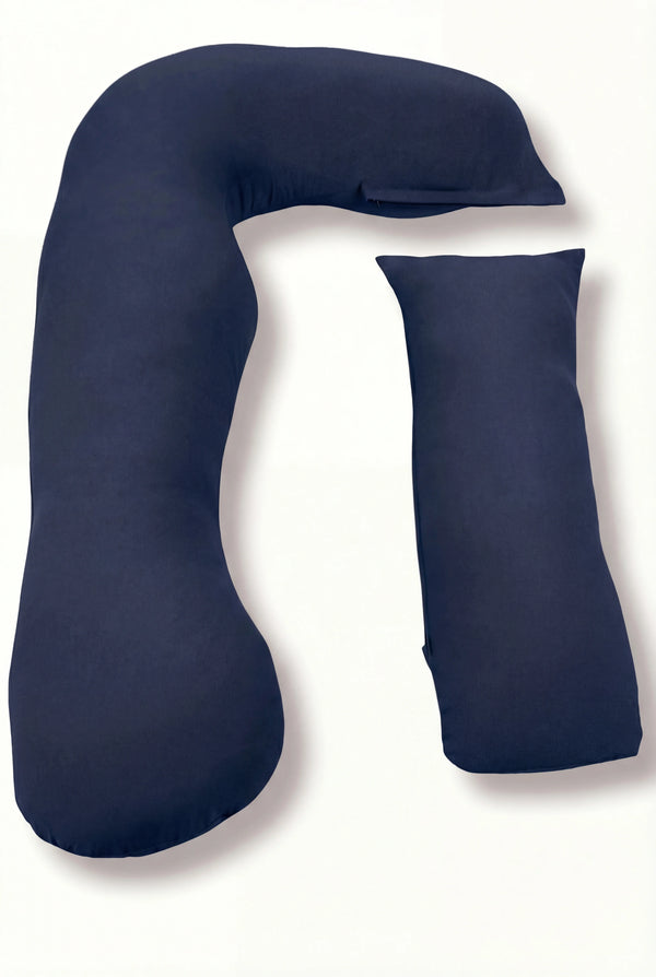 MamaToBe® Zwangerschapskussen 3-in-1 met voedingsfunctie - biologisch katoen - navy