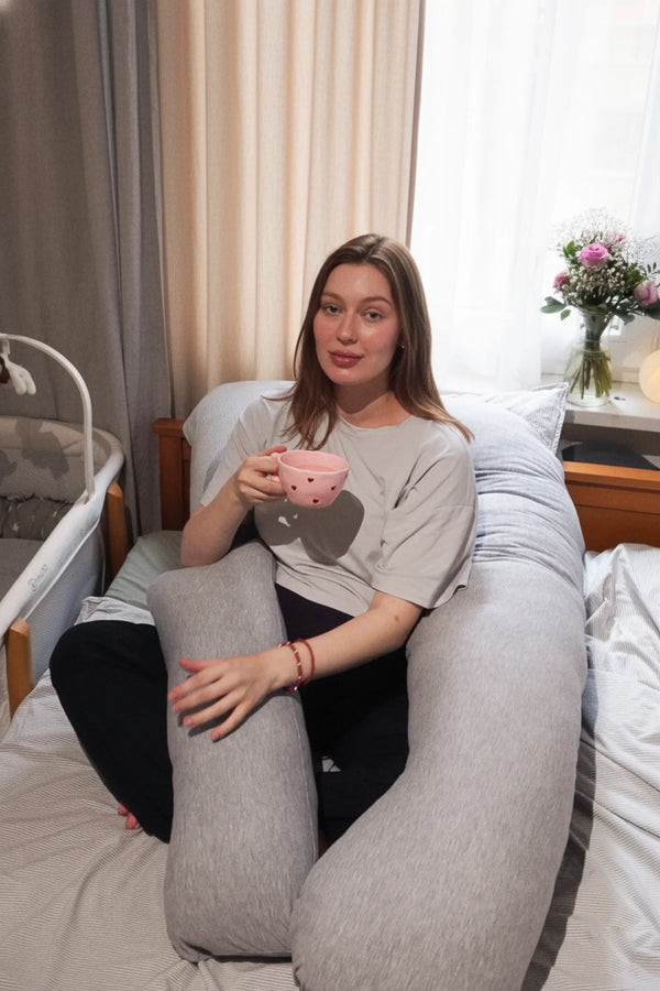 MamaToBe® Zwangerschapskussen 3-in-1 met voedingsfunctie - grijs