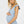 Glitterend zwangerschaps- en voedingsbadpak met vlindermouwtjes - babyblauw