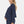 Donkerblauwe cropped zwangerschaps- en voedingstop met lange mouwen