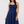 Elegante zwangerschapsjurk met smalle bandjes - blauw