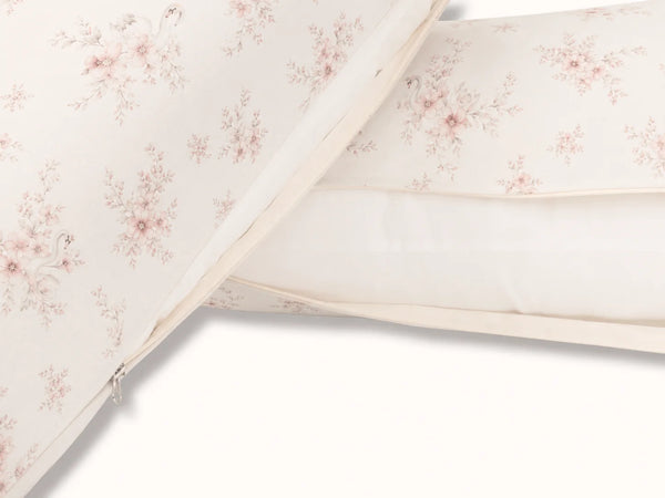 MamaToBe® Zwangerschapskussen 3-in-1 met voedingsfunctie - biologisch katoen - Swans Powder