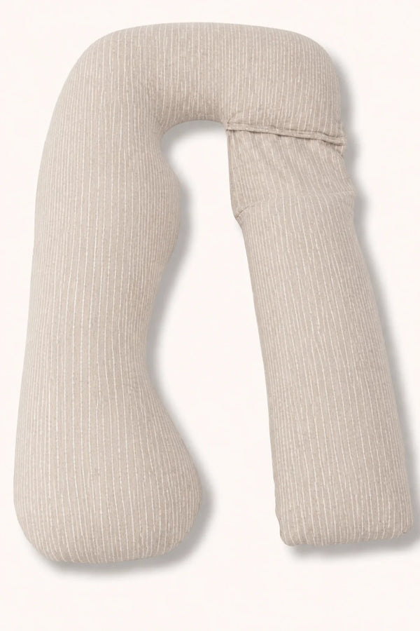 MamaToBe® Zwangerschapskussen 3-in-1 met voedingsfunctie - Beige Gestreept