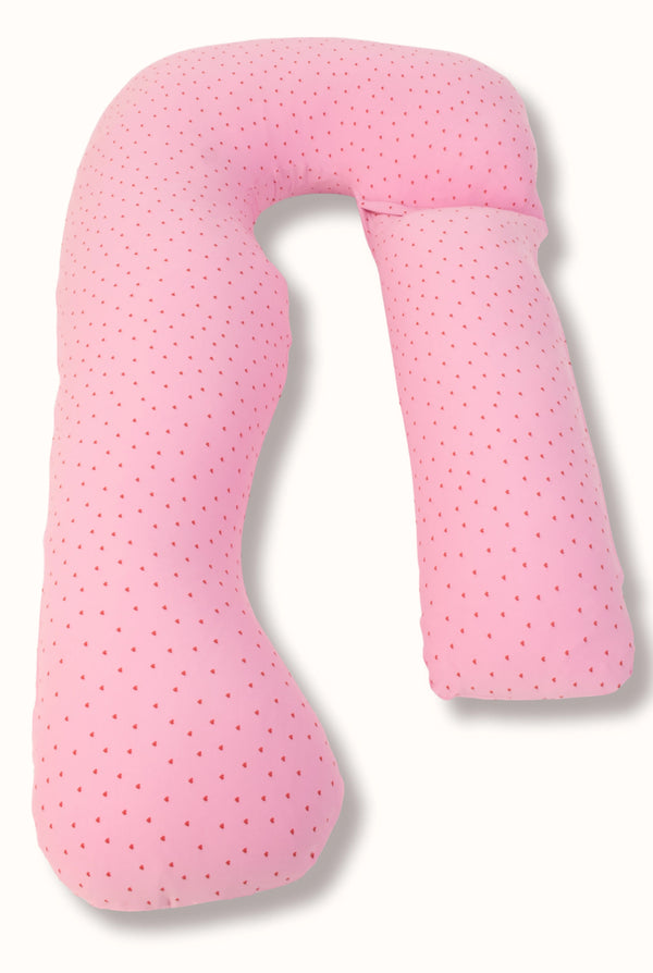 MamaToBe® Katoenen zwangerschapskussen 3-in-1 met voedingsfunctie - Hartjes